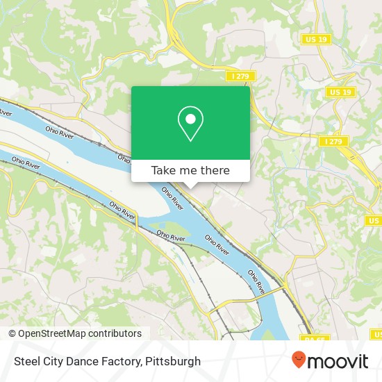 Mapa de Steel City Dance Factory