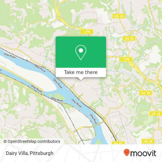 Mapa de Dairy Villa, 559 Lincoln Ave Bellevue, PA 15202