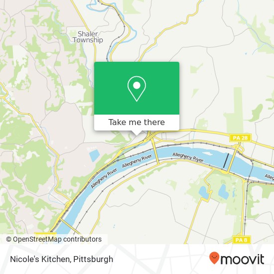 Mapa de Nicole's Kitchen, 328 Butler St Pittsburgh, PA 15223