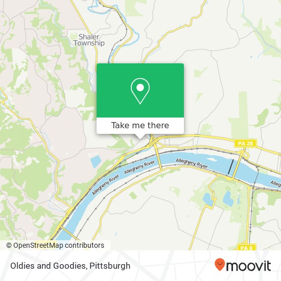 Mapa de Oldies and Goodies, 344 Butler St Pittsburgh, PA 15223