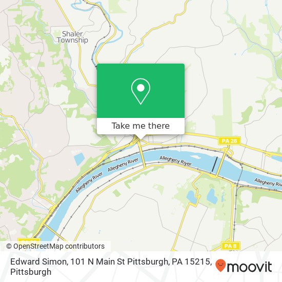 Edward Simon, 101 N Main St Pittsburgh, PA 15215 map