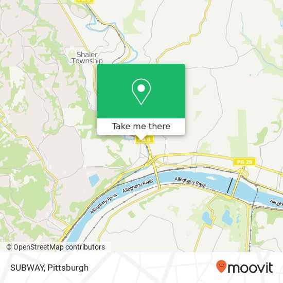 SUBWAY, 500 Butler St Pittsburgh, PA 15223 map