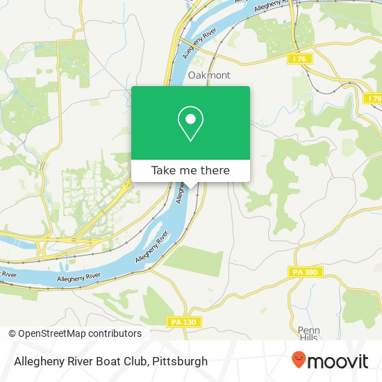 Mapa de Allegheny River Boat Club, 314 Arch St Verona, PA 15147