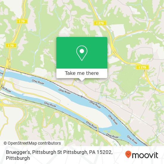 Mapa de Bruegger's, Pittsburgh St Pittsburgh, PA 15202