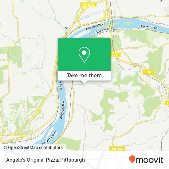 Mapa de Angelo's Original Pizza, 713 Plum St Oakmont, PA 15139