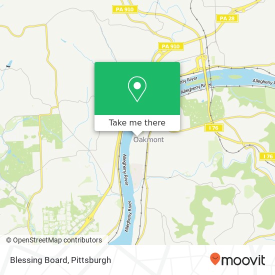 Mapa de Blessing Board, 140 Pennsylvania Ave Oakmont, PA 15139