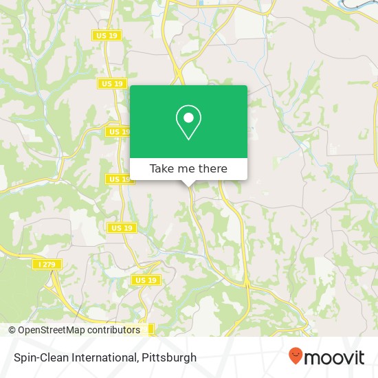 Mapa de Spin-Clean International, 3313 Babcock Blvd Pittsburgh, PA 15237