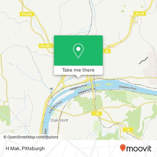 Mapa de H Mak, 3 Beta Dr Pittsburgh, PA 15238