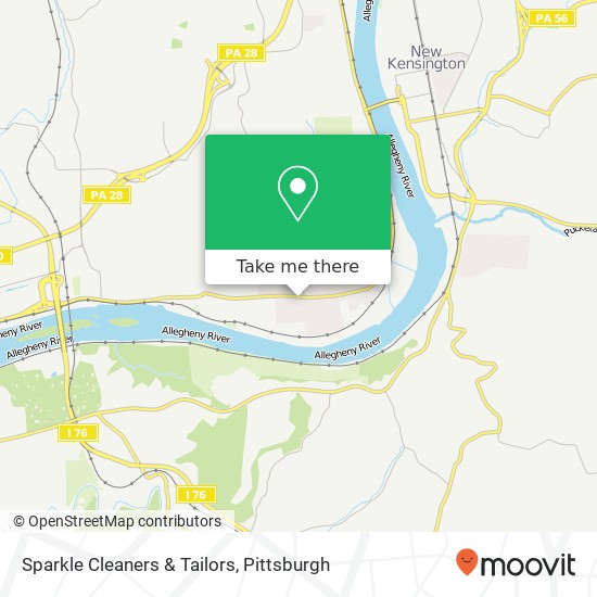 Mapa de Sparkle Cleaners & Tailors, 540 Pittsburgh St Springdale, PA 15144