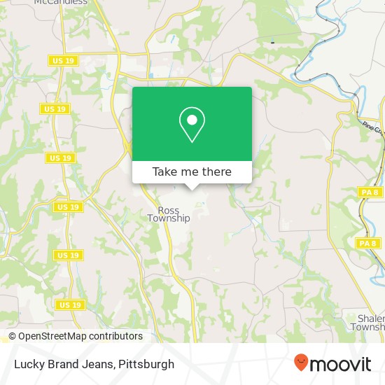 Lucky Brand Jeans, 1000 Ross Park Mall Dr Pittsburgh, PA 15237 map