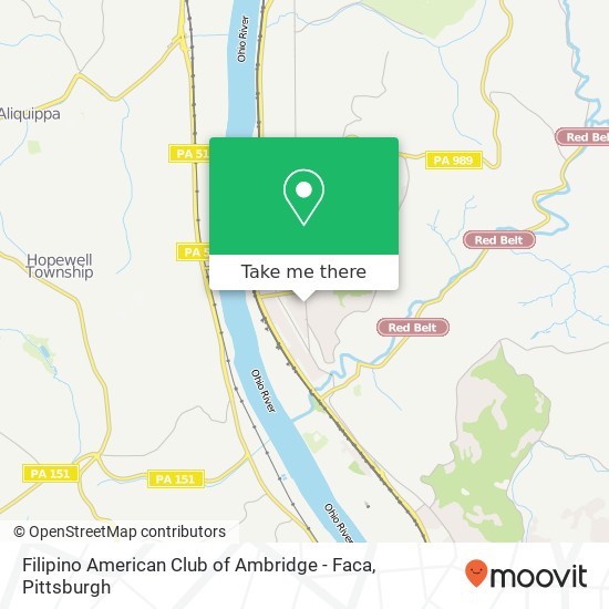 Filipino American Club of Ambridge - Faca map