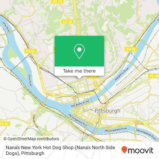 Mapa de Nana's New York Hot Dog Shop (Nana's North Side Dogs)