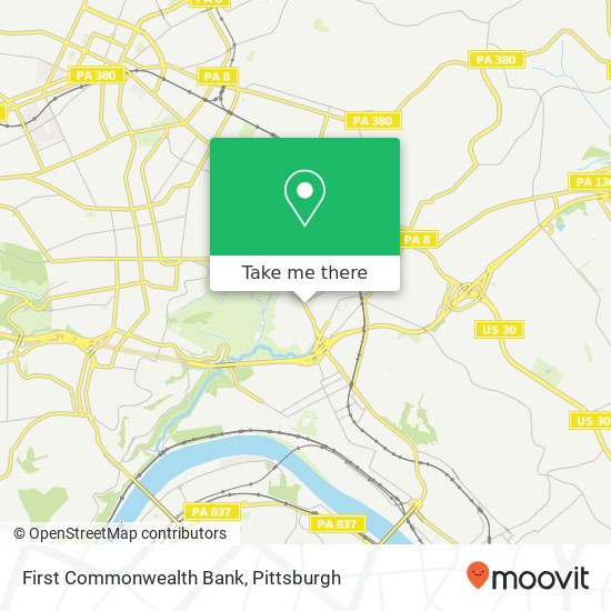 Mapa de First Commonwealth Bank