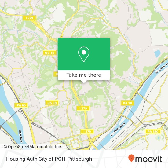 Mapa de Housing Auth City of PGH