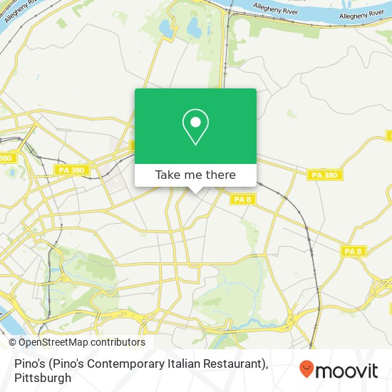 Pino's (Pino's Contemporary Italian Restaurant) map