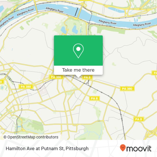 Hamilton Ave at Putnam St map
