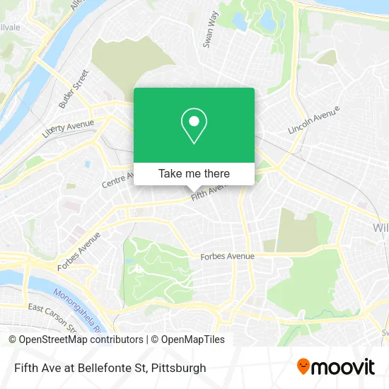 Mapa de Fifth Ave at Bellefonte St