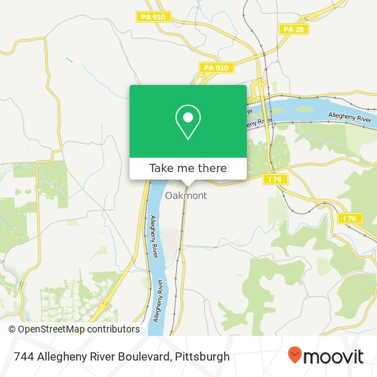 Mapa de 744 Allegheny River Boulevard