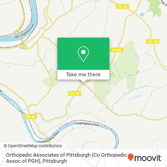 Orthopedic Associates of Pittsburgh (Co Orthopedic Assoc of PGH) map