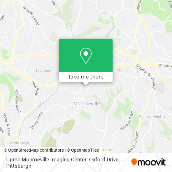 Upmc Monroeville Imaging Center: Oxford Drive map