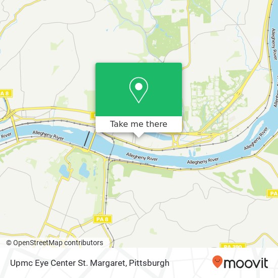 Mapa de Upmc Eye Center St. Margaret