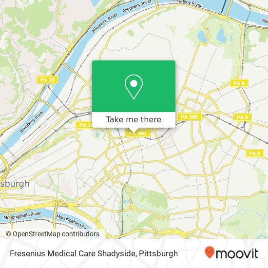 Fresenius Medical Care Shadyside map