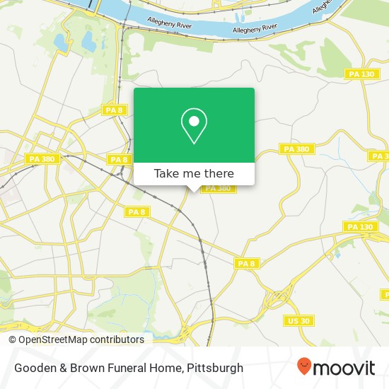 Gooden & Brown Funeral Home map