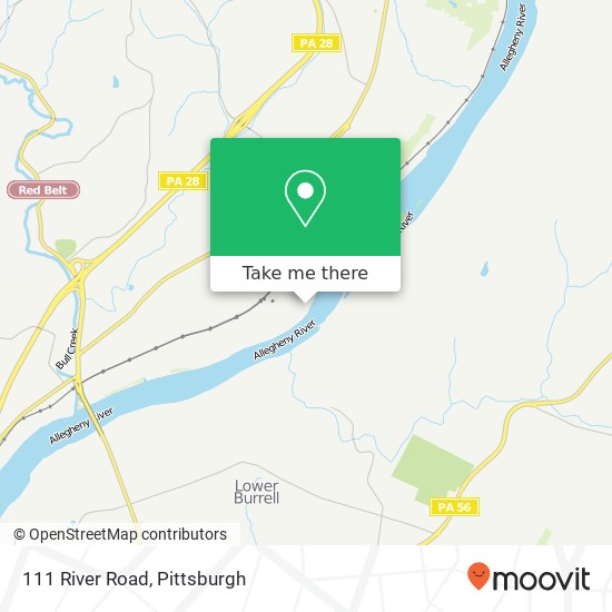 Mapa de 111 River Road