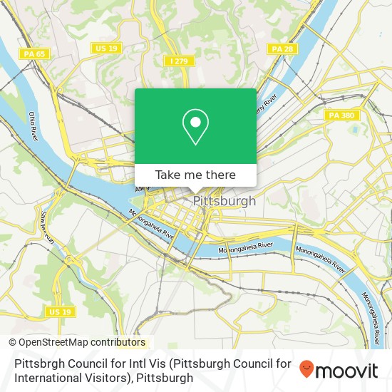 Pittsbrgh Council for Intl Vis (Pittsburgh Council for International Visitors) map