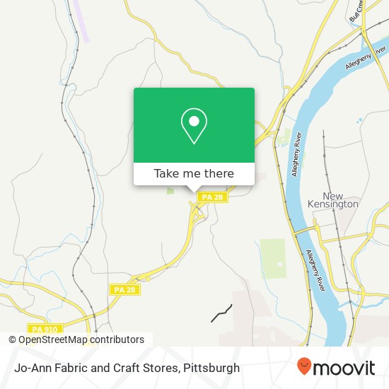 Jo-Ann Fabric and Craft Stores map