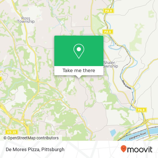 Mapa de De Mores Pizza