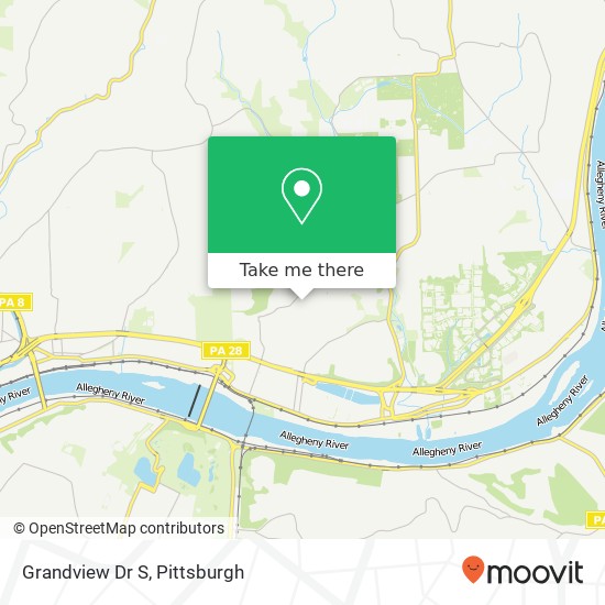Grandview Dr S map