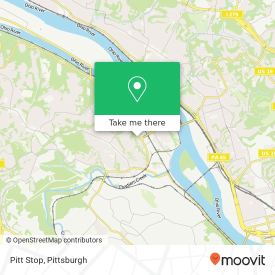 Pitt Stop map