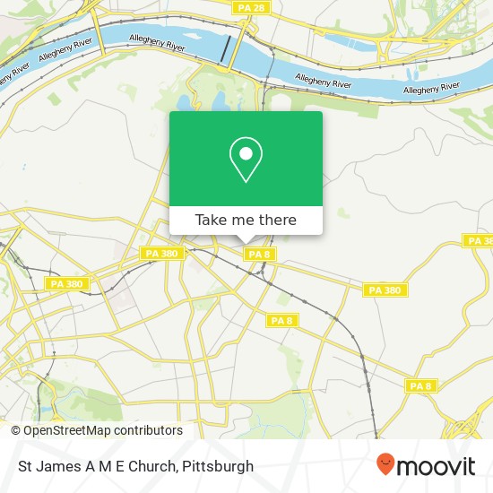 Mapa de St James A M E Church