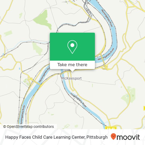 Mapa de Happy Faces Child Care Learning Center