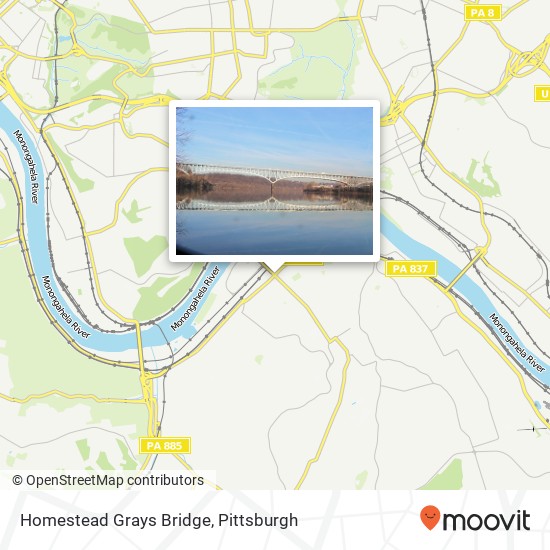 Mapa de Homestead Grays Bridge