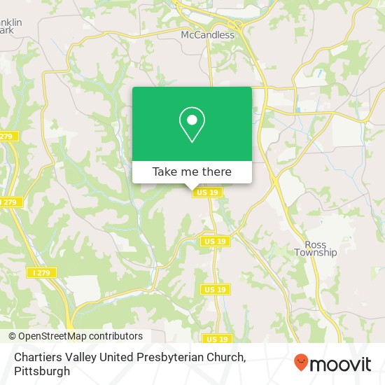 Chartiers Valley United Presbyterian Church map