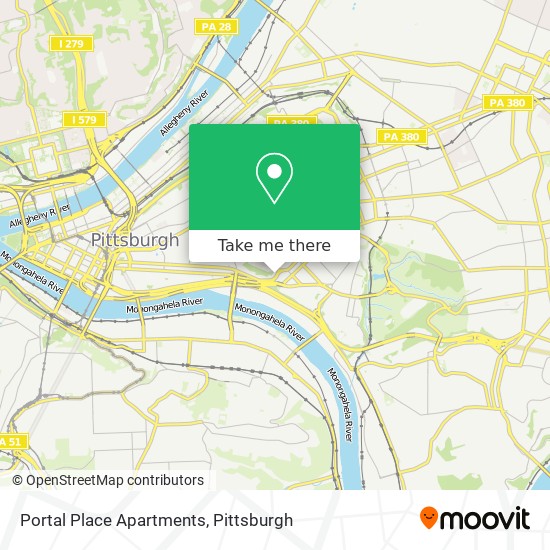 Portal Place Apartments map