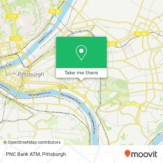 PNC Bank ATM map