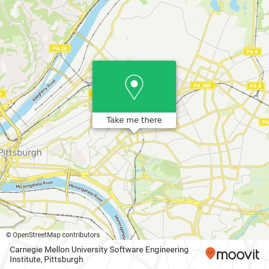 Carnegie Mellon University Software Engineering Institute map