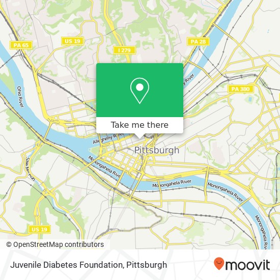 Juvenile Diabetes Foundation map