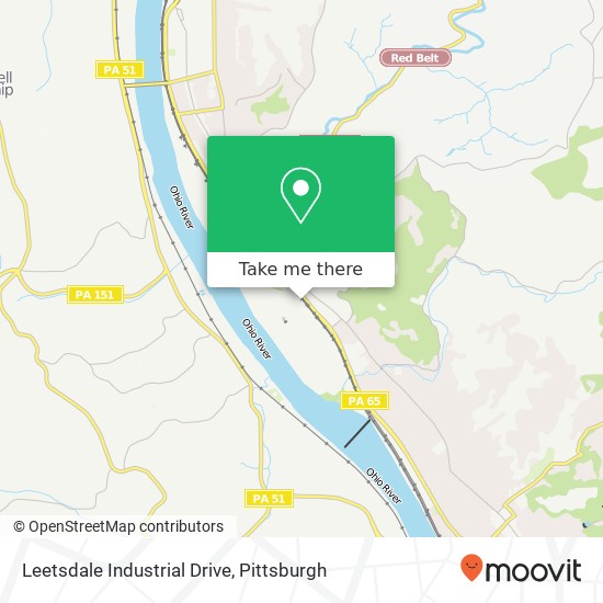 Mapa de Leetsdale Industrial Drive