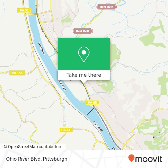 Ohio River Blvd map