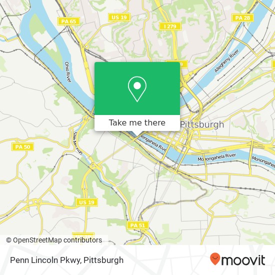 Mapa de Penn Lincoln Pkwy