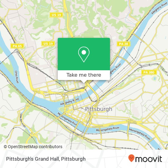 Mapa de Pittsburgh's Grand Hall