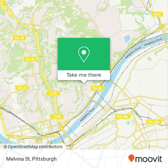 Mapa de Melvina St