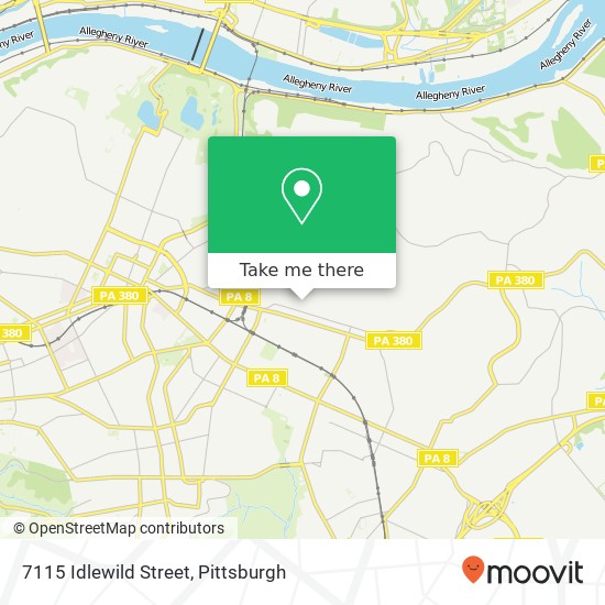 7115 Idlewild Street map