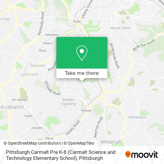 Pittsburgh Carmalt Pre K-8 (Carmalt Science and Technology Elementary School) map