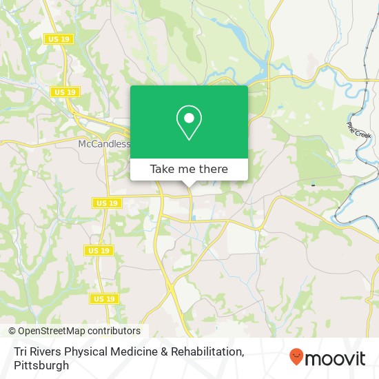 Mapa de Tri Rivers Physical Medicine & Rehabilitation