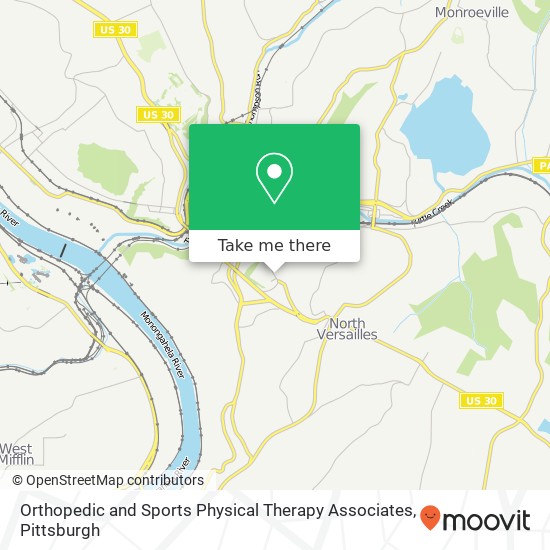 Orthopedic and Sports Physical Therapy Associates map